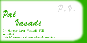 pal vasadi business card